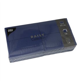 Servetten DAILY Collection 1/8 vouw 32cm x 32cm Donkerblauw