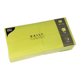Servetten DAILY Collection 1/8 vouw 32cm x 32cm Lime