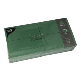 Servetten DAILY Collection 1/8 vouw 32cm x 32cm Donkergroen