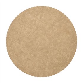 Taartranden Karton Pure rond Ø 28cm Bruin met kartel rand
