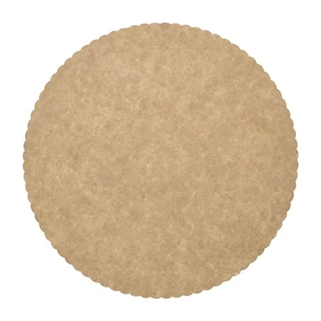 Taartranden Karton Pure rond Ø 28cm Bruin met kartel rand - Horecavoordeel.com
