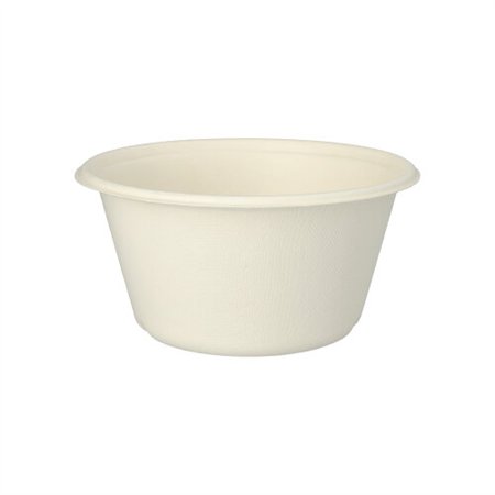 Schalen Suikerriet Pure 1000ml Ø 17cm x 8,4cm Wit - Horecavoordeel.com