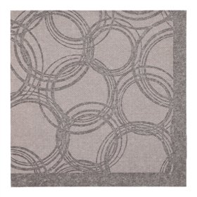 Servetten ROYAL Collection 1/4 vouw 40cm x 40cm Grijs Bubbles