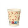 Drinkbekers dubbelwandig Karton 0,2 l Ø 8cm x 9,3cm Candy Canes