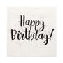 Servetten 3-laags 1/4 vouw 33cm x 33cm Happy Birthday - Horecavoordeel.com