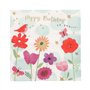 Servetten 3-laags 1/4 vouw 33cm x 33cm Birthday Flowers - Horecavoordeel.com