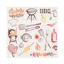 Servetten 3-laags 1/4 vouw 33cm x 33cm Time for BBQ - Horecavoordeel.com