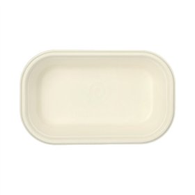 Gastronorm schalen GN 1/4 Suikerriet met PLA coating rechthoekig 1,8 l 6,5cm x 26,5cm x 16,2cm Wit - Horecavoordeel.com