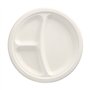Borden van Suikerriet Pure 3-vaks Ø 23cm x 2cm Wit