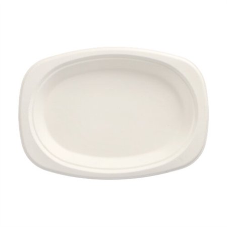 Borden van Suikerriet Pure ovaal 23cm x 16cm x 2cm Wit - Horecavoordeel.com