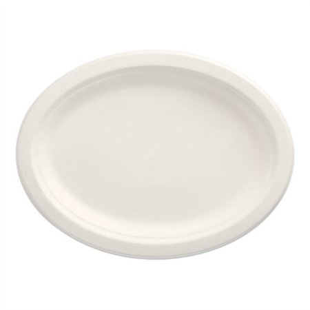 Borden van Suikerriet Pure ovaal 26cm x 20cm x 2cm Wit