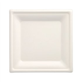 Borden van Suikerriet Pure vierkant 20cm x 20cm Wit - Horecavoordeel.com