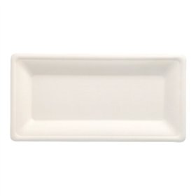 Borden van Suikerriet Pure rechthoekig 13cm x 26cm Wit
