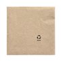 Servetten 3-laags 1/4 vouw 33cm x 33cm Natuur gemaakt van gerecycled Papier - Horecavoordeel.com