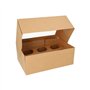 Cupcake-dozen rechthoekig 10cm x 27cm x 17,5cm met PLA venster
