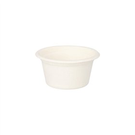 Dressingschaaltjes Suikerriet Pure 60ml Ø 6cm x 3cm Wit