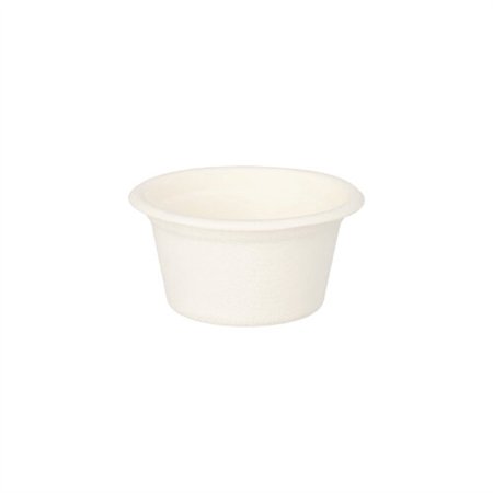 Dressingschaaltjes Suikerriet Pure 60ml Ø 6cm x 3cm Wit - Horecavoordeel.com
