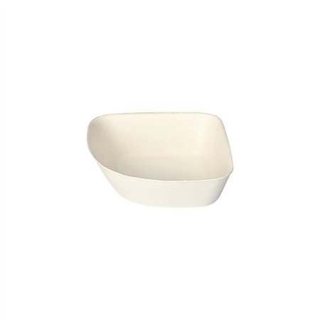 Schaaltjes Suikerriet Pure 3,5cm x 10cm x 10cm Wit Belle Vie Ligne Carrée - Horecavoordeel.com