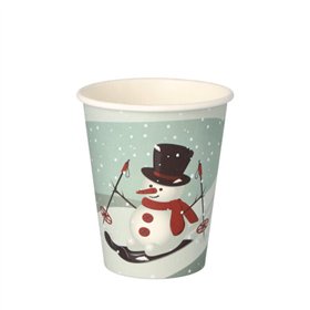 Drinkbekers Karton To Go 0,2 l Ø 8cm x 9,2cm Snowtime