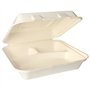 Menuboxen Suikerriet Pure 3-vaks 8cm x 24cm x 24cm Wit