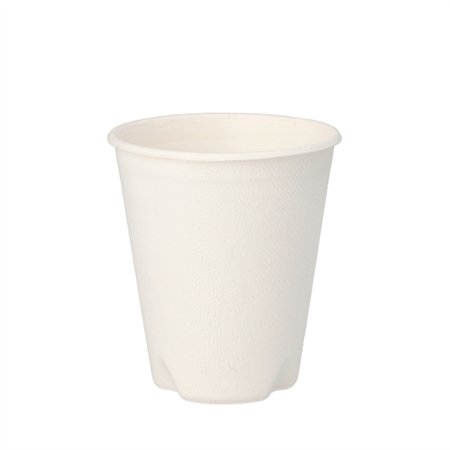 Bekers van Suikerriet Pure 0,2 l Ø 8cm x 9,1cm Wit voor warme dranken