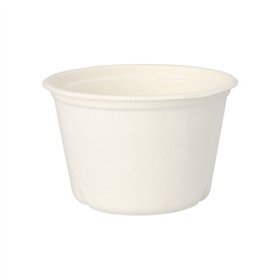 Soepbekers van Suikerriet Pure 600ml Ø 14cm x 9cm Wit