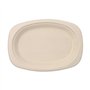 Borden Suikerriet Pure ovaal 23cm x 16cm x 2cm Natuur