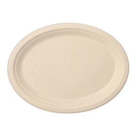 Borden Suikerriet Pure ovaal 26cm x 20cm x 2cm Natuur