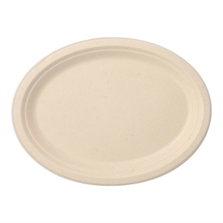 Borden Suikerriet Pure ovaal 26cm x 20cm x 2cm Natuur