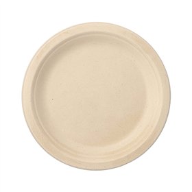 Borden van Suikerriet Pure 1-vaks Ø 18cm x 2cm Natuur
