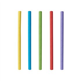 Cocktail drinkrietjes Papier Ø 7mm x 15cm kleuren assortiment