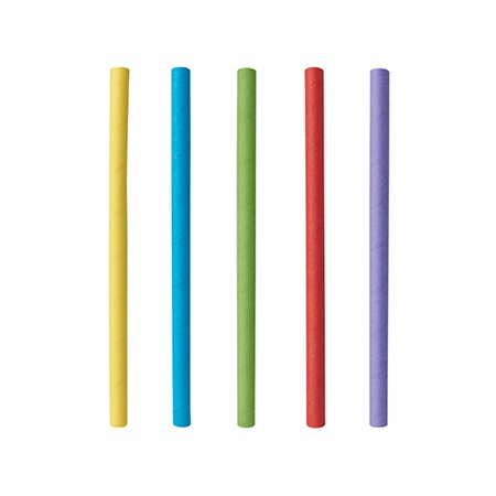 Cocktail drinkrietjes Papier Ø 7mm x 15cm kleuren assortiment