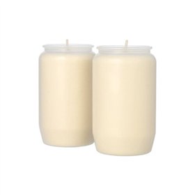 Rauwkaars Grafkaars Olie licht Ø 5,8cm x 9,6cm transparante houder