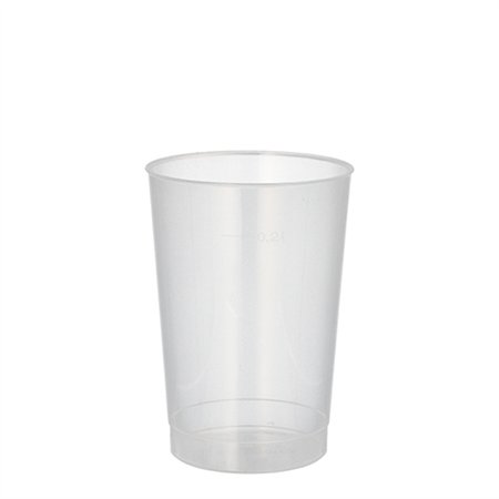 Drinkbekers herbruikbaar PP 0,2 l Ø 6,8cm x 9,8cm Onbreekbaar