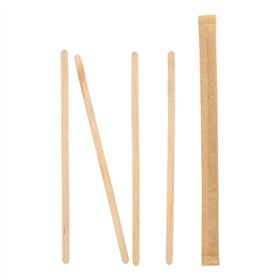 Roerstaafjes Hout Pure 17,8cm x 6mm per stuk verpakt