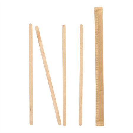 Roerstaafjes Hout Pure 17,8cm x 6mm per stuk verpakt