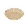 Bakpapier Ø 16cm x 4,5cm Bruin voor Airfryer / heteluchtfriteuses - Horecavoordeel.com