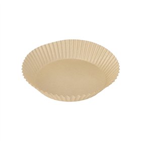 Bakpapier Ø 16cm x 4,5cm Bruin voor Airfryer / heteluchtfriteuses - Horecavoordeel.com