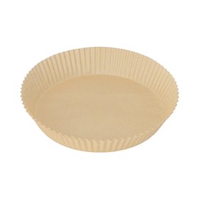Bakpapier Ø 20cm x 4,5cm Bruin voor Airfryer / heteluchtfriteuses - Horecavoordeel.com
