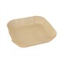 Bakpapier 20cm x 20cm x 4,5cm Bruin voor Airfryer / heteluchtfriteuses - Horecavoordeel.com