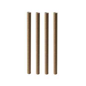 Bubble Tea Drinkrietjes Papier Pure Ø 12mm x 20cm Bruin - Horecavoordeel.com