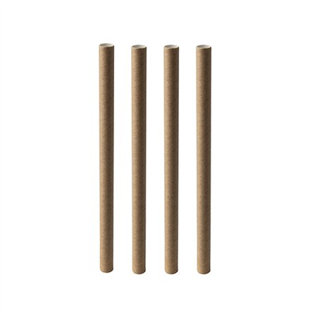 Bubble Tea Drinkrietjes Papier Pure Ø 12mm x 20cm Bruin - Horecavoordeel.com