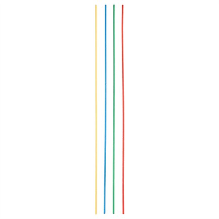 Drinkrietjes maxi Papier Ø 6mm x 80cm kleuren assortiment