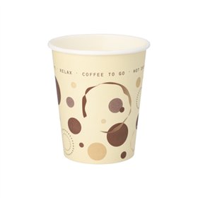 Koffiebekers 200ml Karton Ø 8 x 9,2cm Oranje To Go