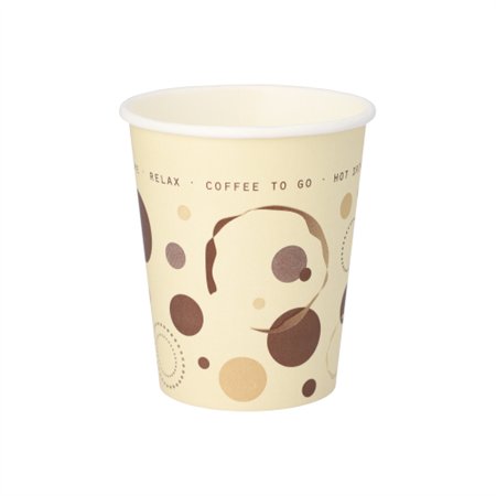 Koffiebekers 200ml Karton Ø 8 x 9,2cm Oranje To Go