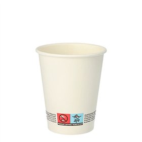 Drinkbekers Karton To Go 0,2 l Ø 8cm x 9,1cm Wit