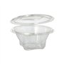 Saladebakken met deksels R-PET rond 500ml Ø 15,5cm x 6,8cm Glashelder - Horecavoordeel.com