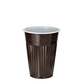 Termobekers voor automaten PS 0,18 l Ø 7,03cm x 9cm Bruin / Wit - Horecavoordeel.com