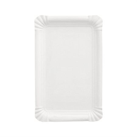 Schaaltjes Karton rechthoekig 13cm x 20cm Wit - Horecavoordeel.com