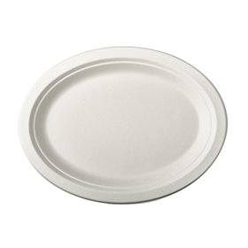 Borden van Suikerriet ovaal 26cm x 20cm x 2cm - Horecavoordeel.com